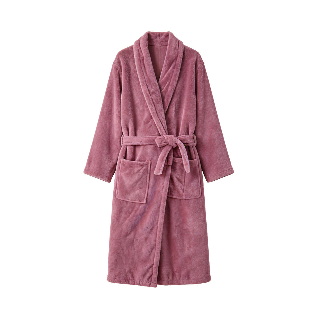 Unisex plain nightgown robe, front view
