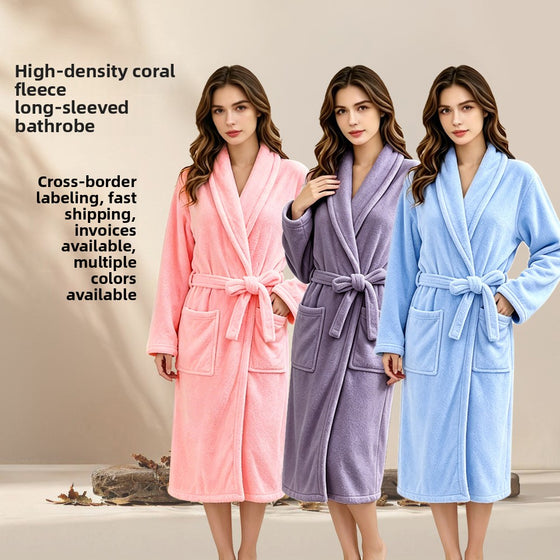 Men's and Women's Solid Color Pajamas Nightgown, 12 Colors, image 2 of 17