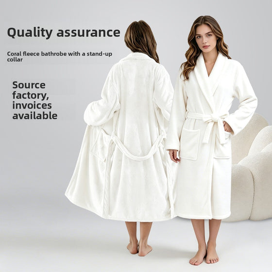 Men's and Women's Solid Color Pajamas Nightgown, 12 Colors, image 3 of 17