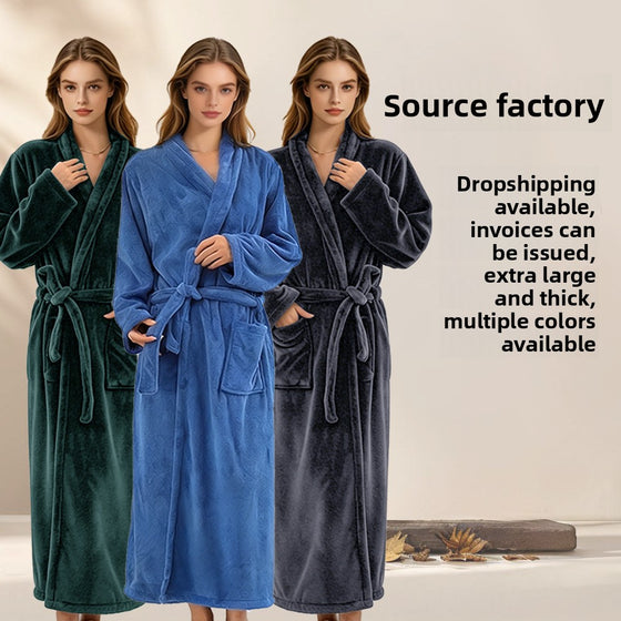 Men's and Women's Solid Color Pajamas Nightgown, 12 Colors, image 4 of 17