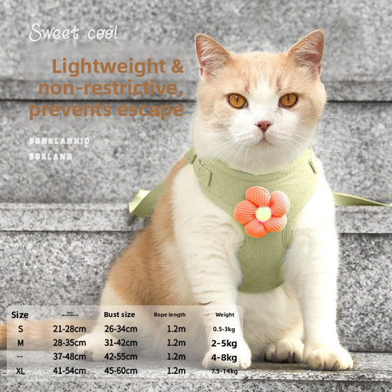 Sunflower dog harness and leash set, photo 6