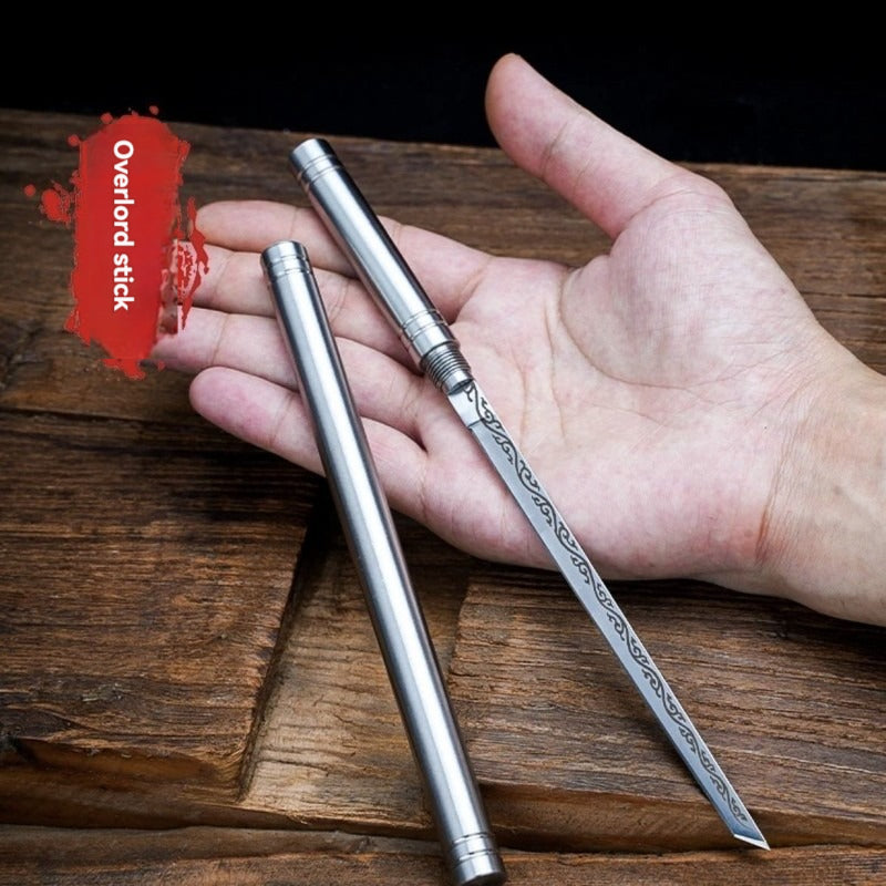 Small fixed blade knife, mini all-steel utility knife