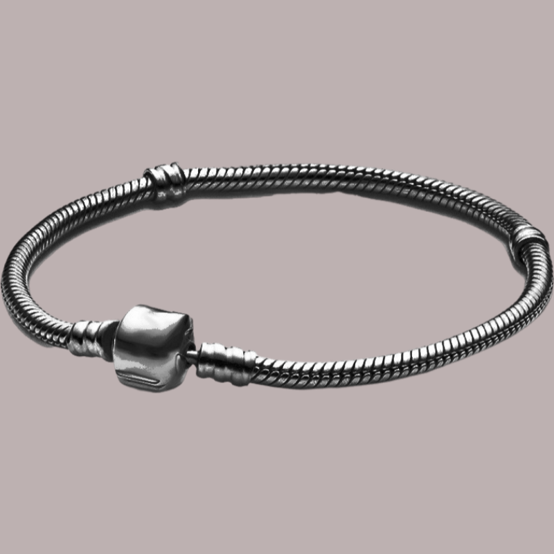 Snake chain bracelet with square buckle, photo 2