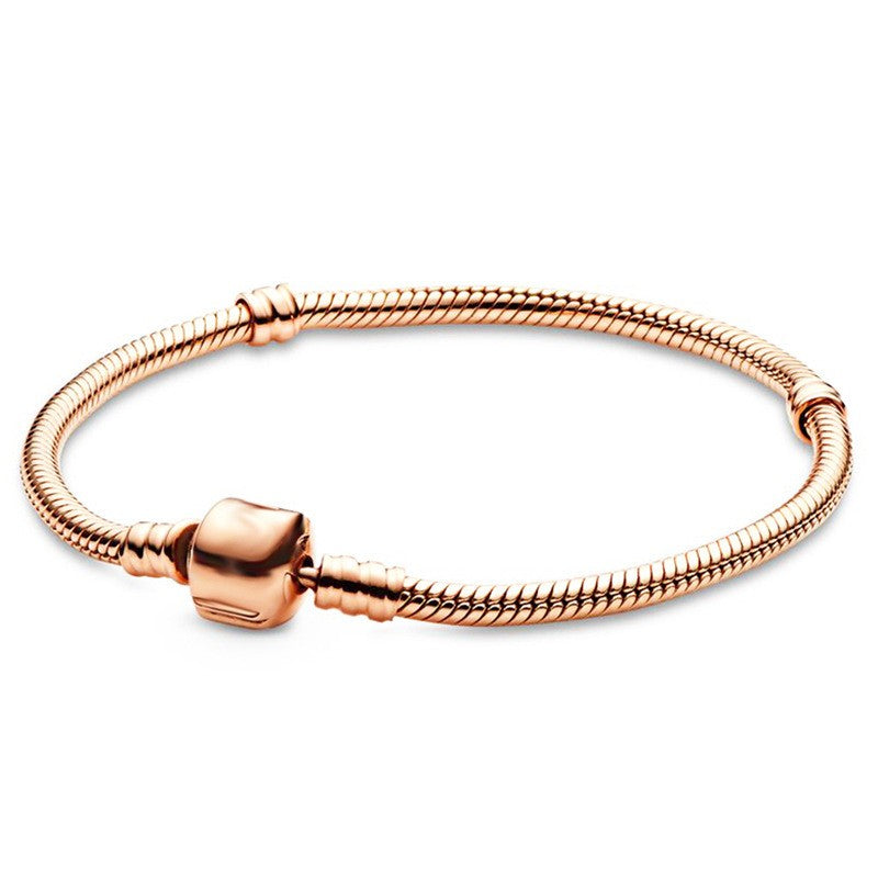 Snake chain bracelet with square buckle, photo 5