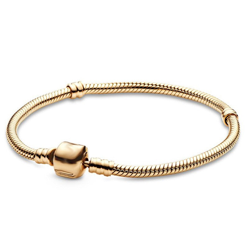 Snake chain bracelet with square buckle, photo 7