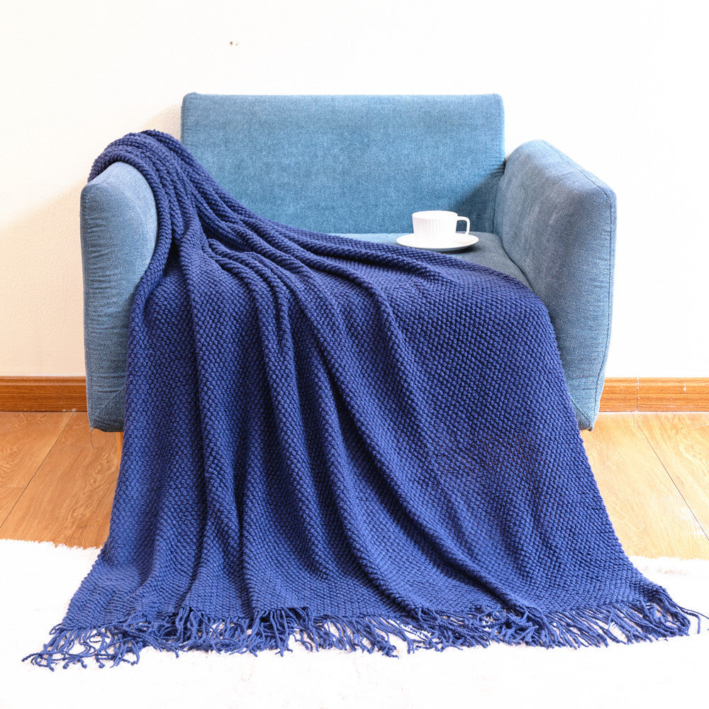 Pineapple pattern tassel throw blanket, photo 5