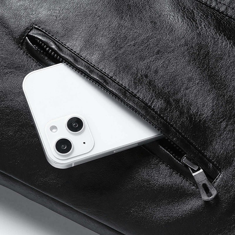 Textured leather jacket, photo 4