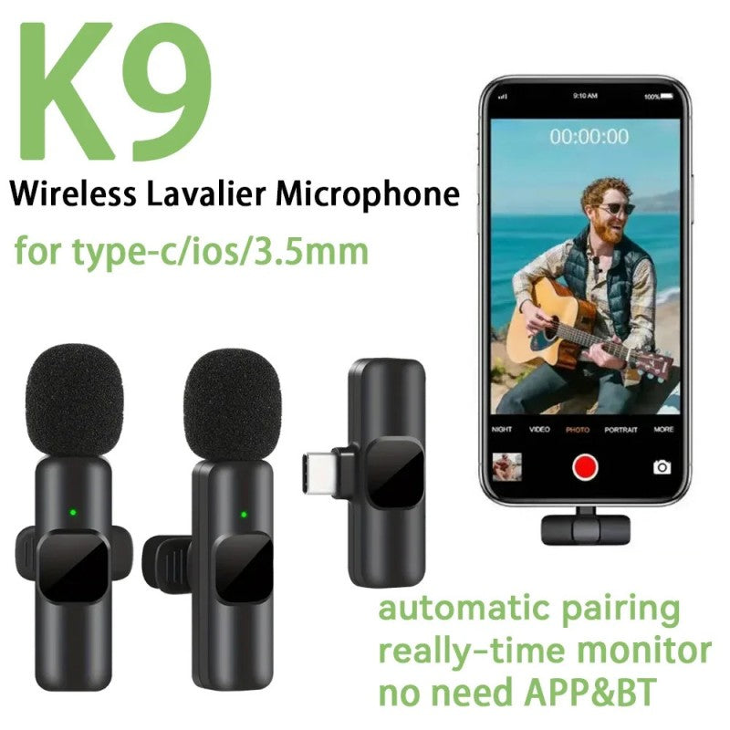 Wireless lavalier microphone for phones with receiver