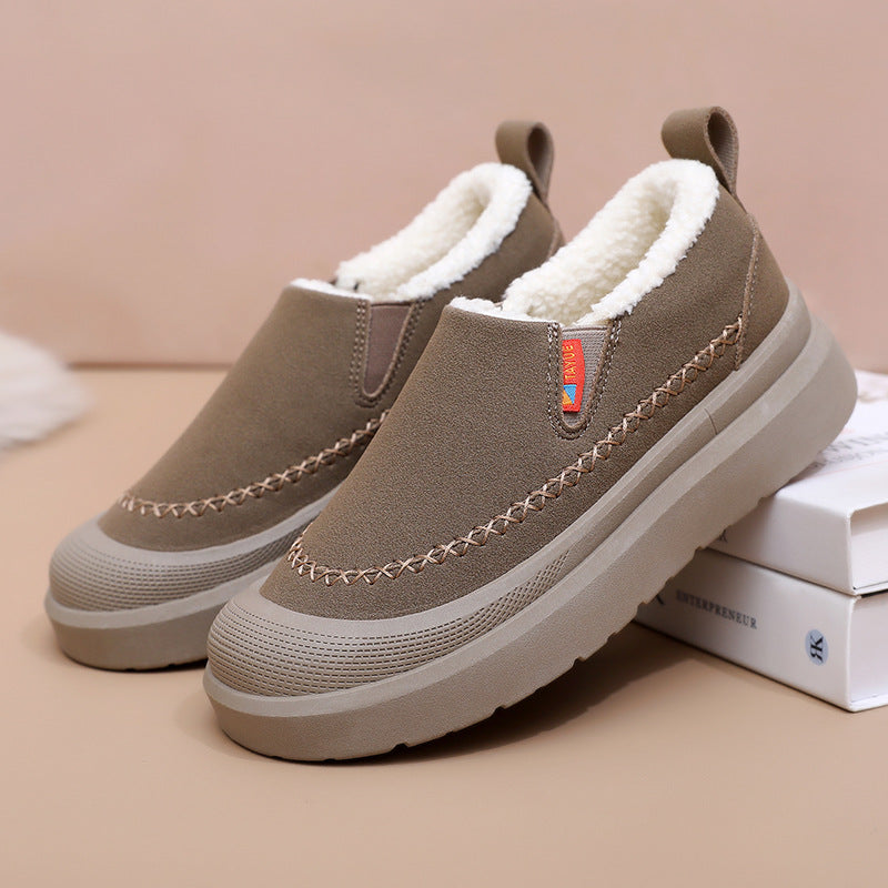 Women's warm soft-sole low-top shoes