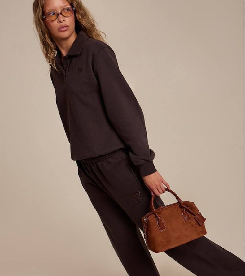 Women's brown casual straight matching set, photo 7