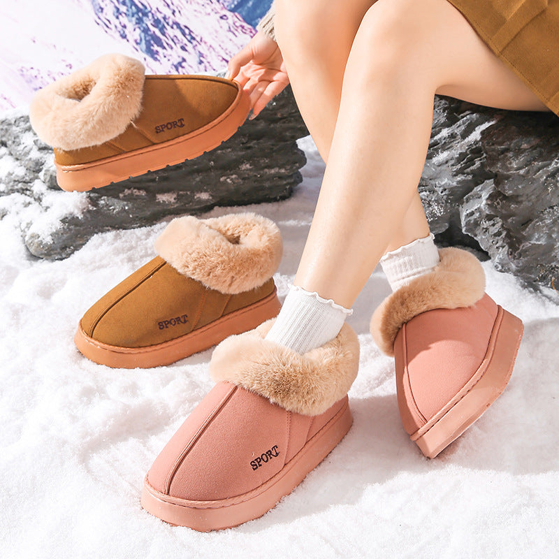 Women's plush cotton slippers, photo 3